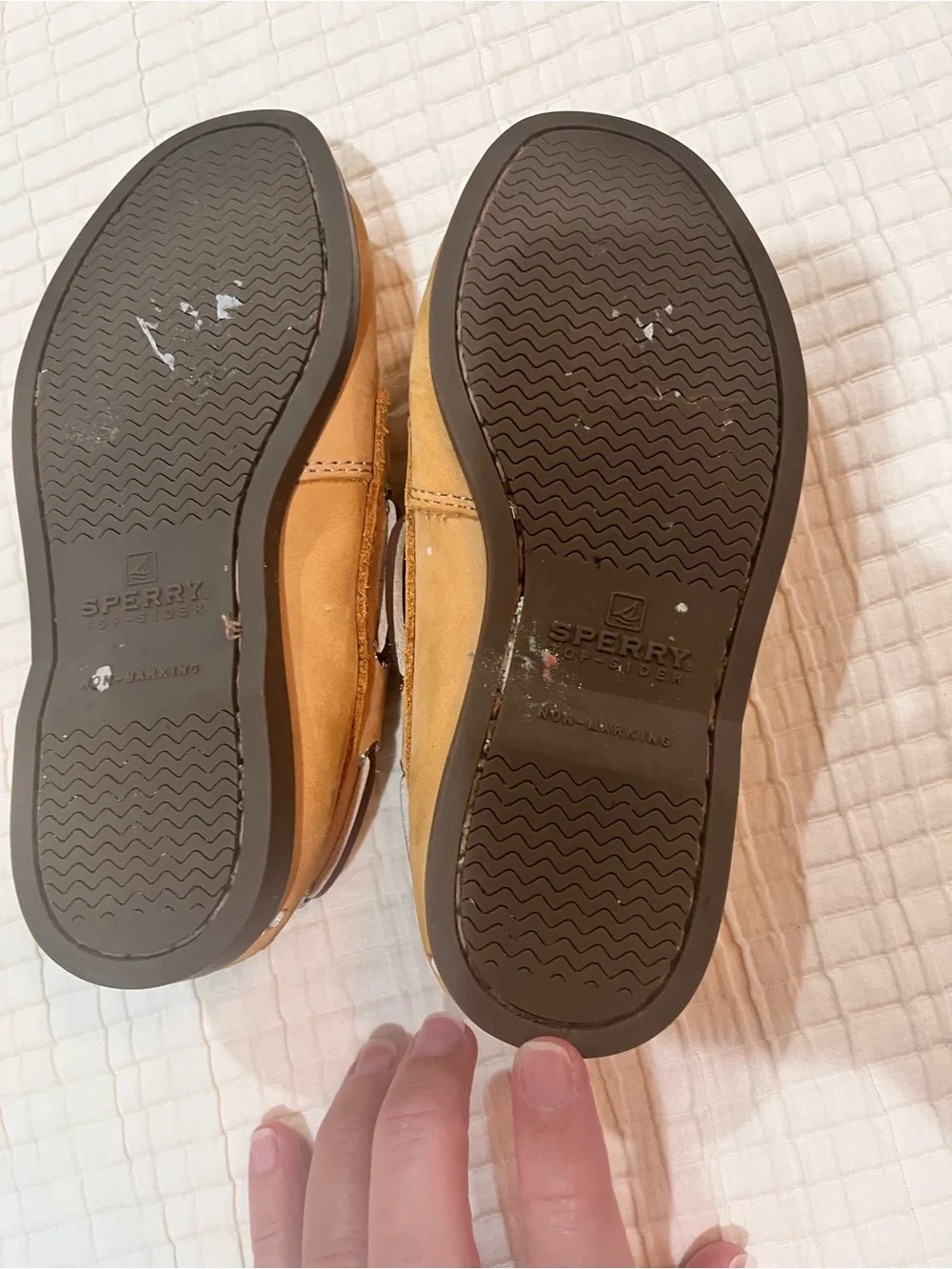 Sperry Kids Sahara Tan/Brown Leather Loafers Little Boys 12M Nautical Preppy
